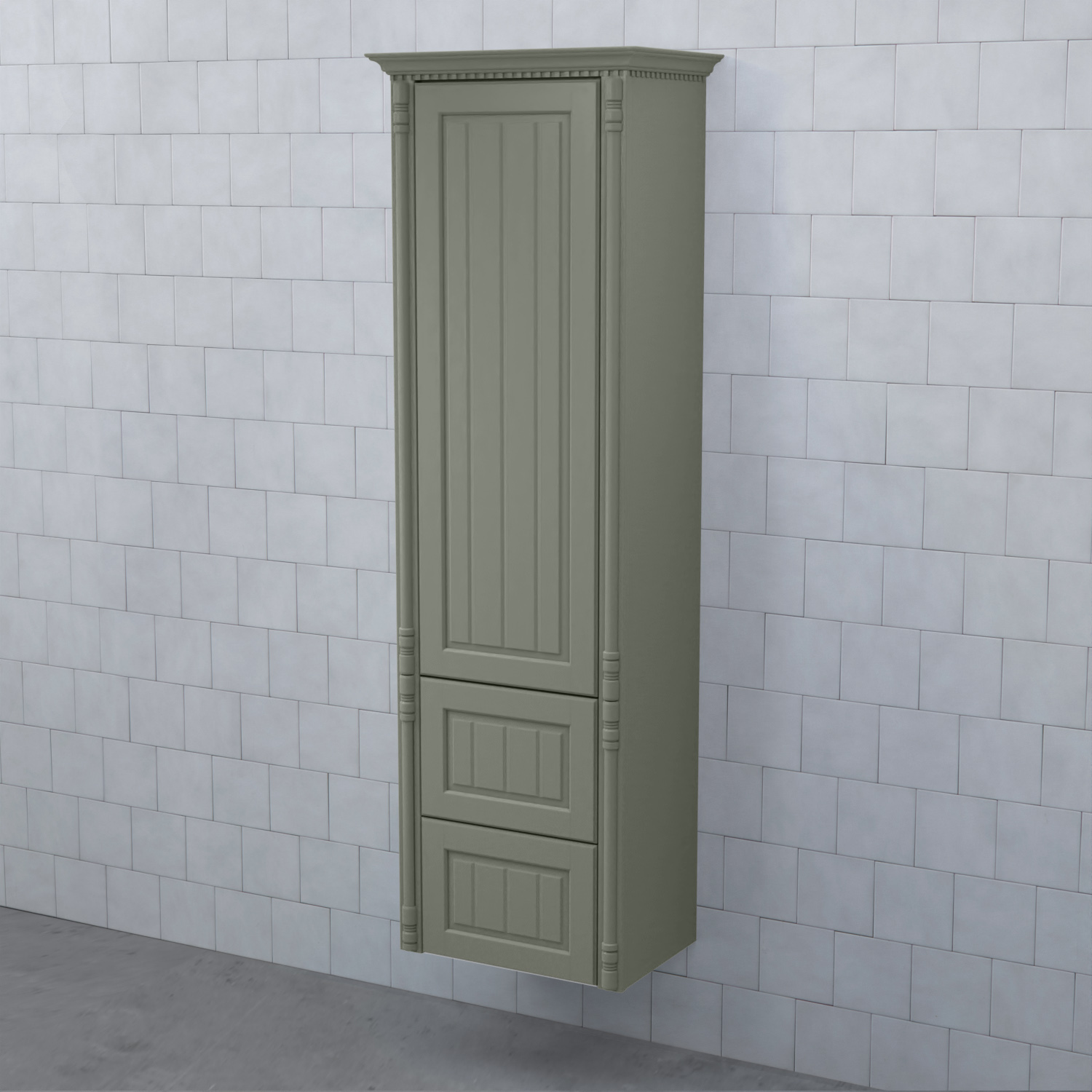 Högskåp Björbo Badrum Valhall med Lucka och 2 Lådor